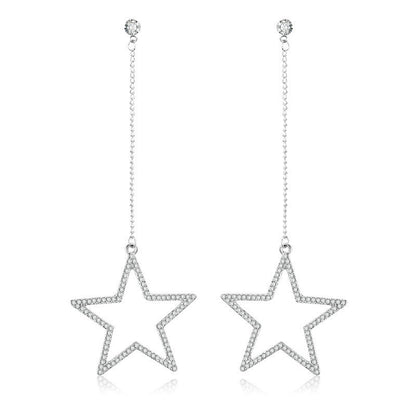 1 Pair Simple Style Geometric Star Plating Alloy Drop Earrings