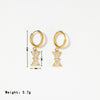 1 Pair Elegant Sweet Bow Knot Plating Inlay Stainless Steel Zircon White Gold Plated Gold Plated Drop Earrings