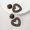 1 Pair Elegant Luxurious Lady Heart Shape Plating Inlay Zinc Alloy Rhinestones Drop Earrings