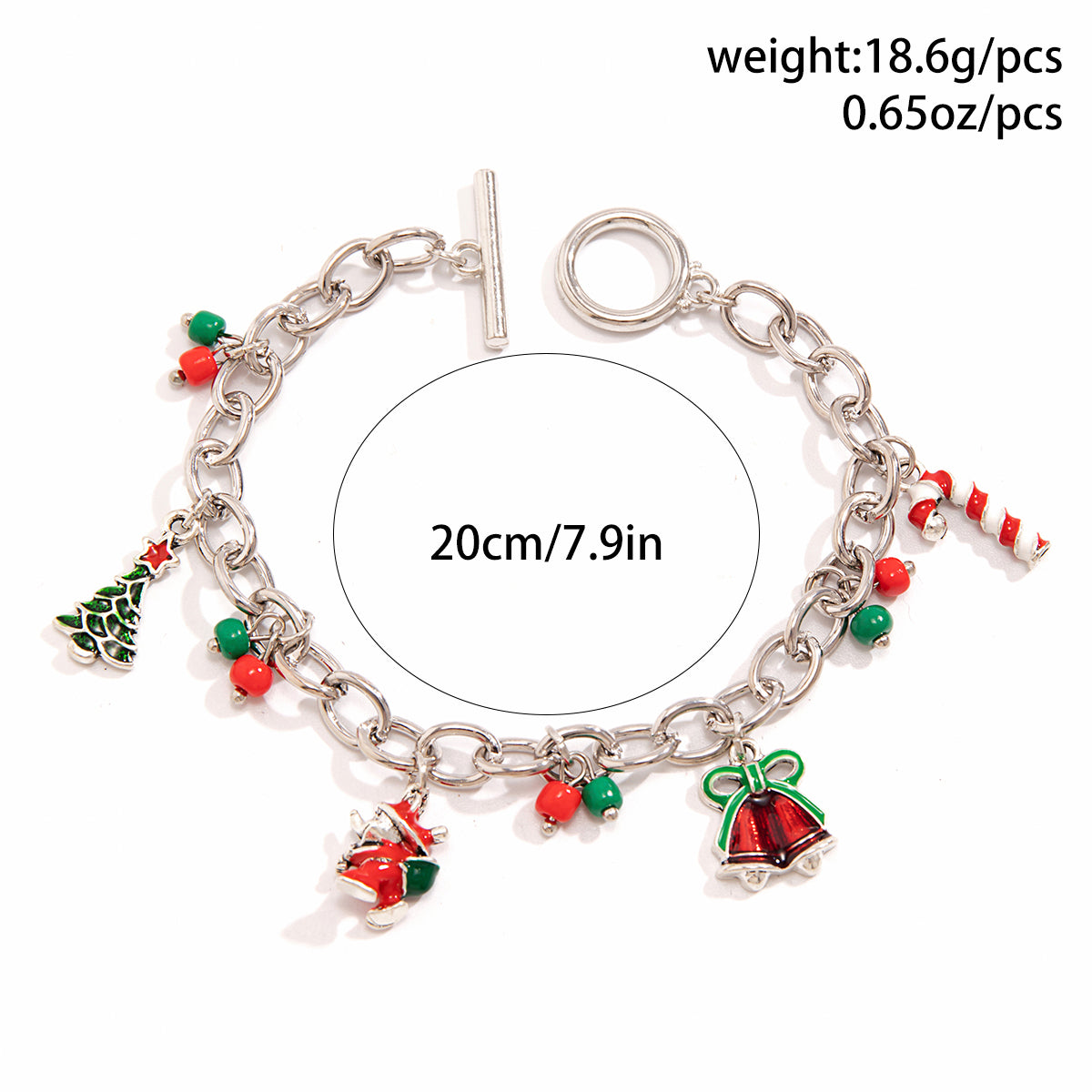 Cartoon Style Simple Style Christmas Tree Bell Alloy Enamel Iron Buckle Enamel Women's Bracelets