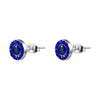 Wholesale Blue Small Round Diamond Starry Titanium Steel Earrings Gooddiy