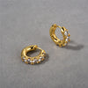 1 Pair Elegant Vintage Style Round Plating Inlay Copper Zircon Gold Plated Hoop Earrings