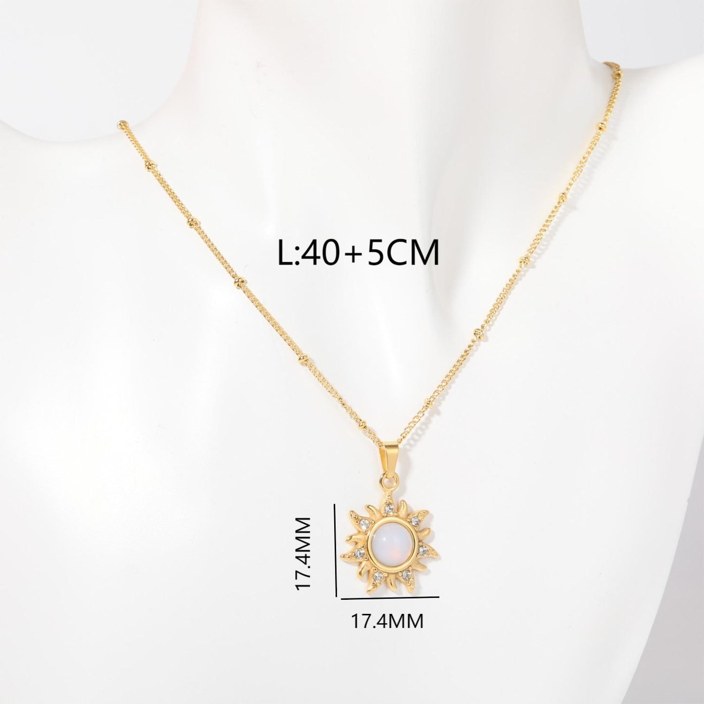 Casual Elegant Simple Style Hexagram Geometric Titanium Steel Plating 18k Gold Plated Pendant Necklace