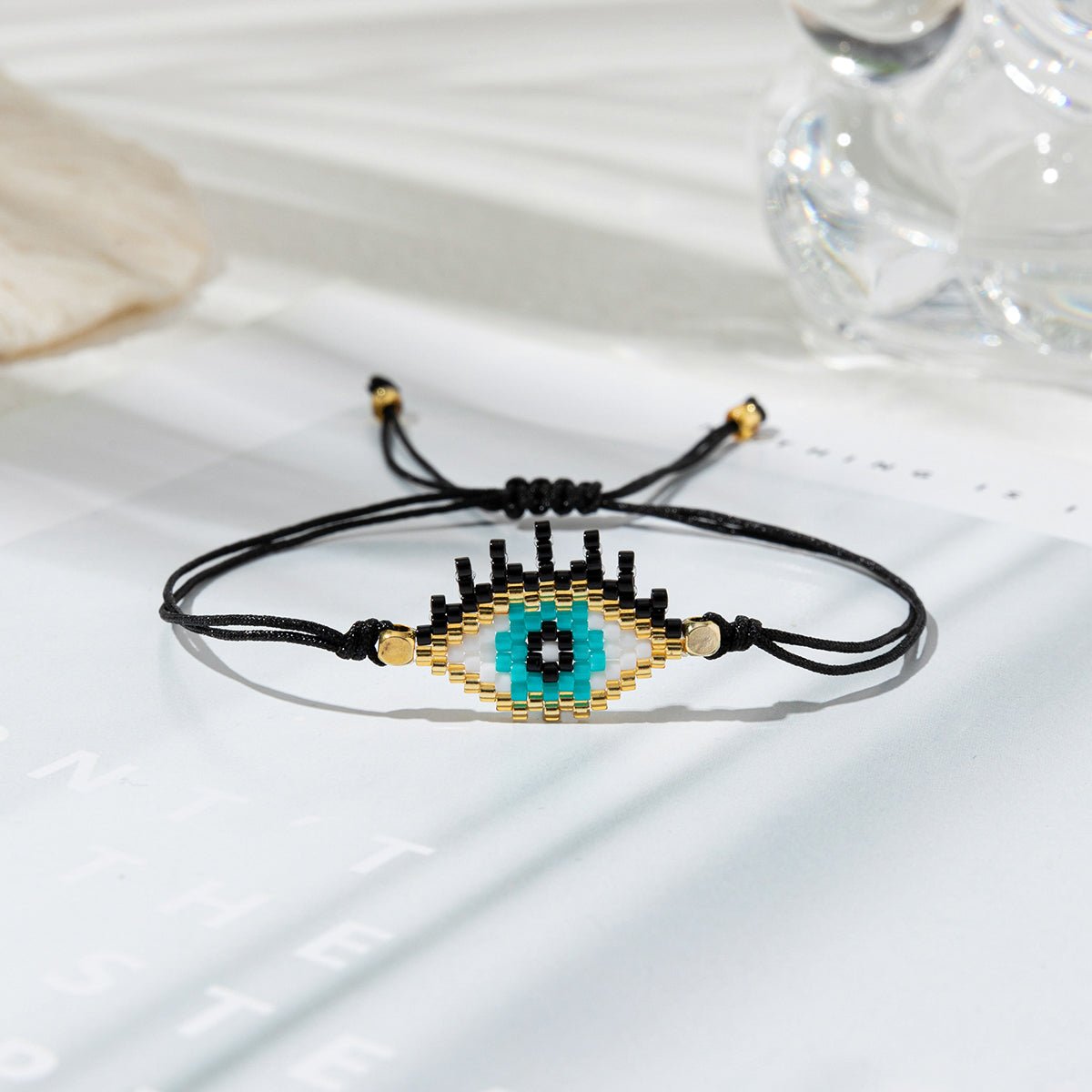 Ig Style Casual Geometric Devil's Eye Glass Handmade Unisex Bracelets