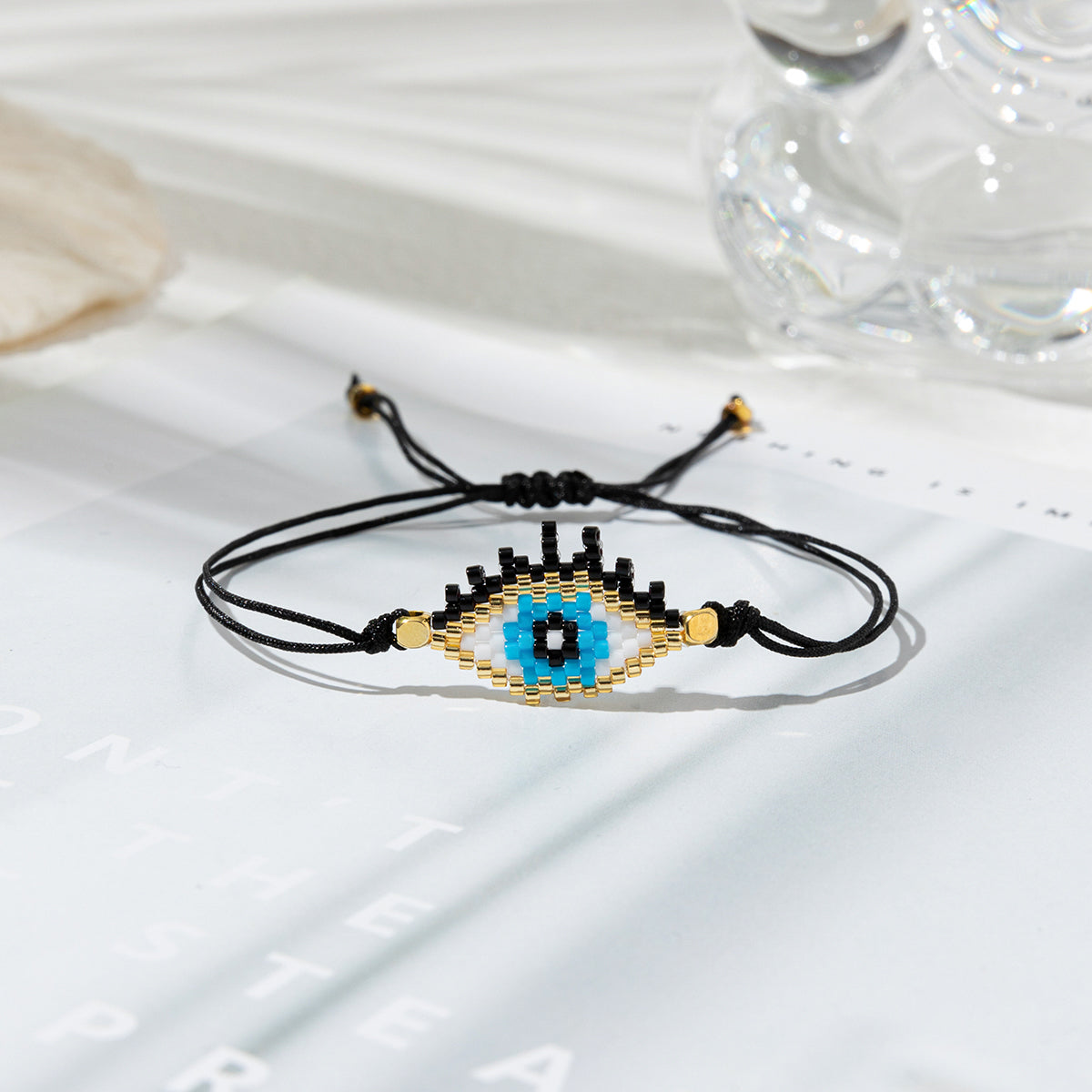 Ig Style Casual Geometric Devil's Eye Glass Handmade Unisex Bracelets