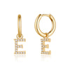 1 Pair Sweet Classic Style Letter Plating Inlay Copper Zircon 14k Gold Plated Drop Earrings