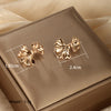 1 Pair Xuping Plant Ginkgo Leaf Plating Alloy Copper Alloy 18k Gold Plated Ear Studs