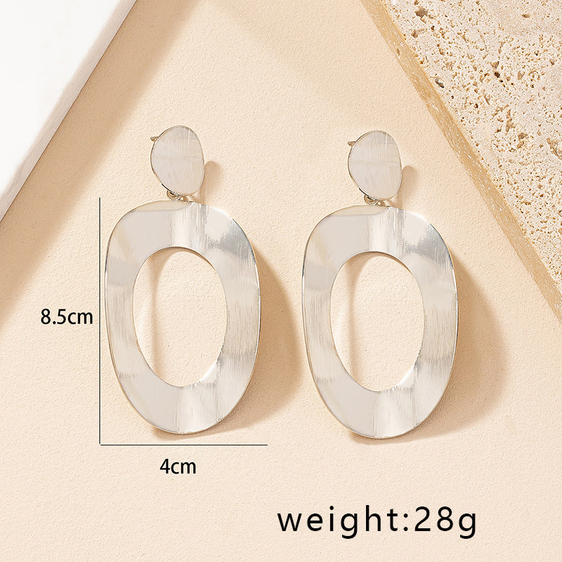 1 Pair Ig Style Exaggerated Geometric Round Plating Alloy Gold Plated Drop Earrings