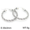 1 Pair Simple Style Streetwear Twist Stainless Steel Plating Earrings