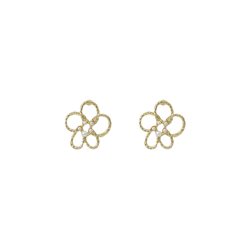 1 Pair Vintage Style Sweet Simple Style Flower Plating Alloy Gold Plated Silver Plated Ear Studs