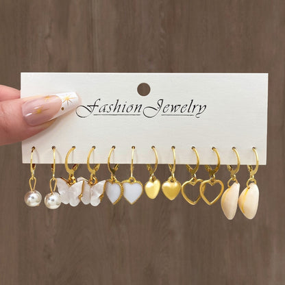 1 Set Fashion Geometric Plating Metal Earrings