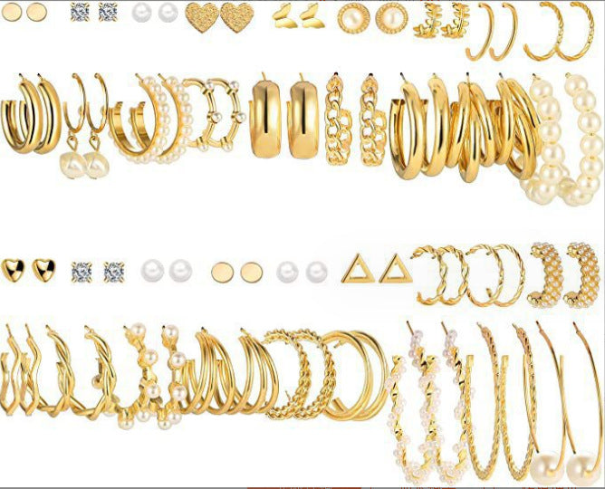 1 Set Fashion Geometric Plating Metal Earrings