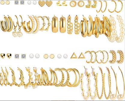 1 Set Fashion Geometric Plating Metal Earrings