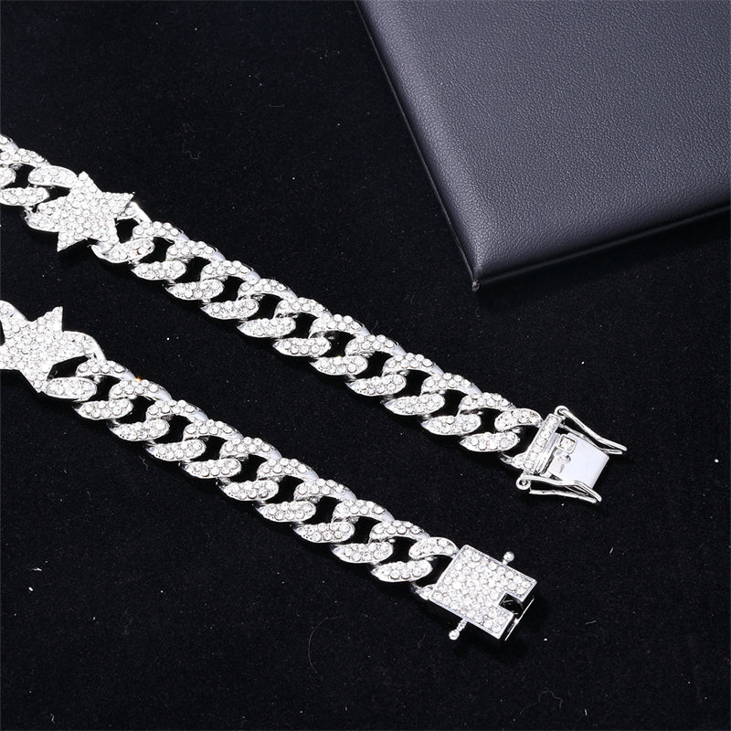 Hip-hop Star Alloy Plating Unisex Jewelry Set