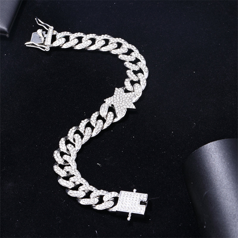 Hip-hop Star Alloy Plating Unisex Jewelry Set