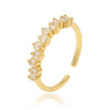 Simple Style Commute Solid Color Copper Zircon Rings In Bulk