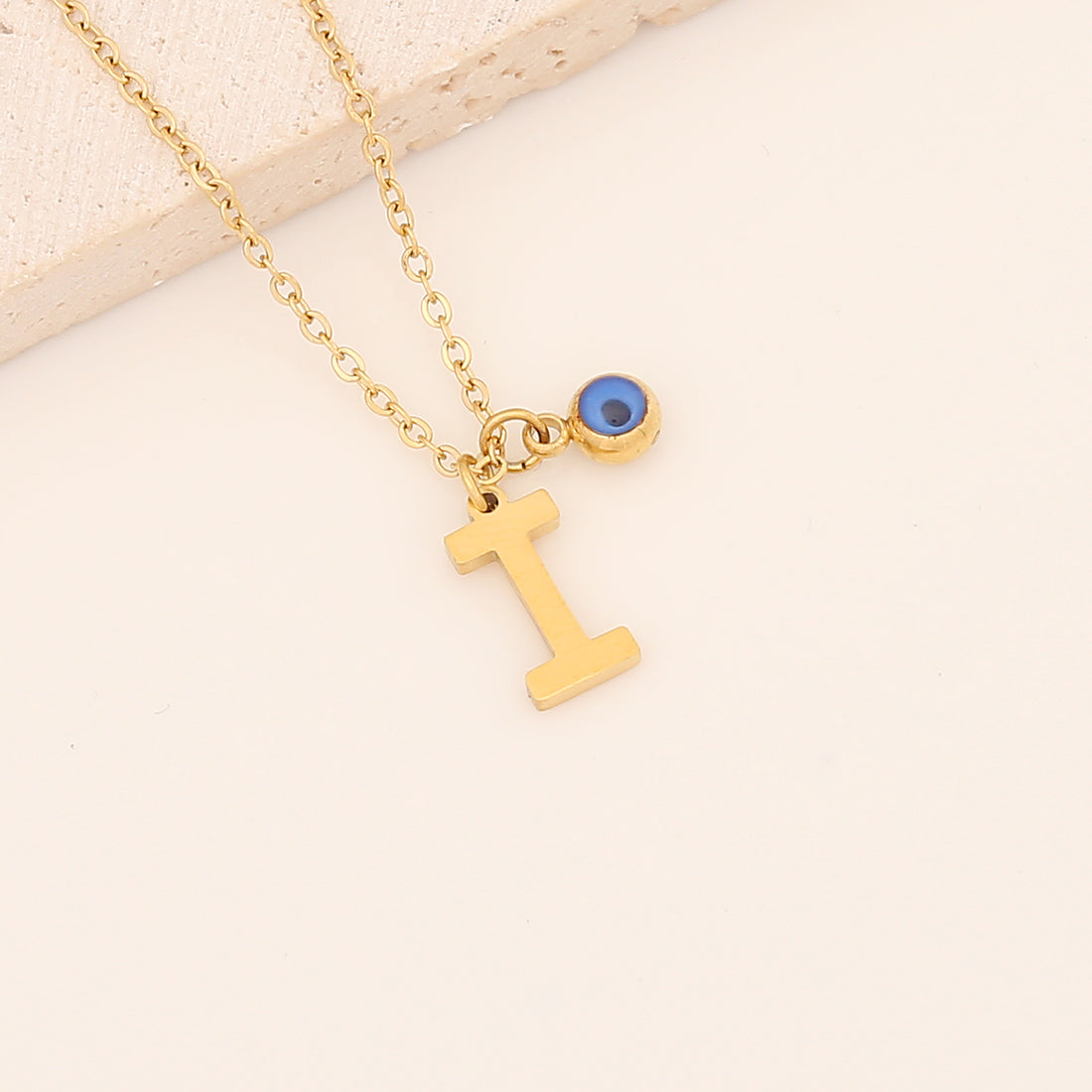 Vintage Style Letter Stainless Steel Plating Pendant Necklace