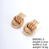 1 Pair Ig Style Exaggerated Double Ring Circle Plating Copper Rose Gold Plated White Gold Plated Gold Plated Ear Studs