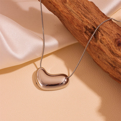 Simple Style Geometric Titanium Steel Plating Pendant Necklace