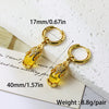 1 Pair Casual Animal Plating Inlay Stainless Steel Copper Rhinestones 18k Gold Plated Drop Earrings