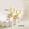 1 Pair Ig Style Basic Lantern Heart Shape Plating Inlay Copper Zircon 18k Gold Plated Drop Earrings