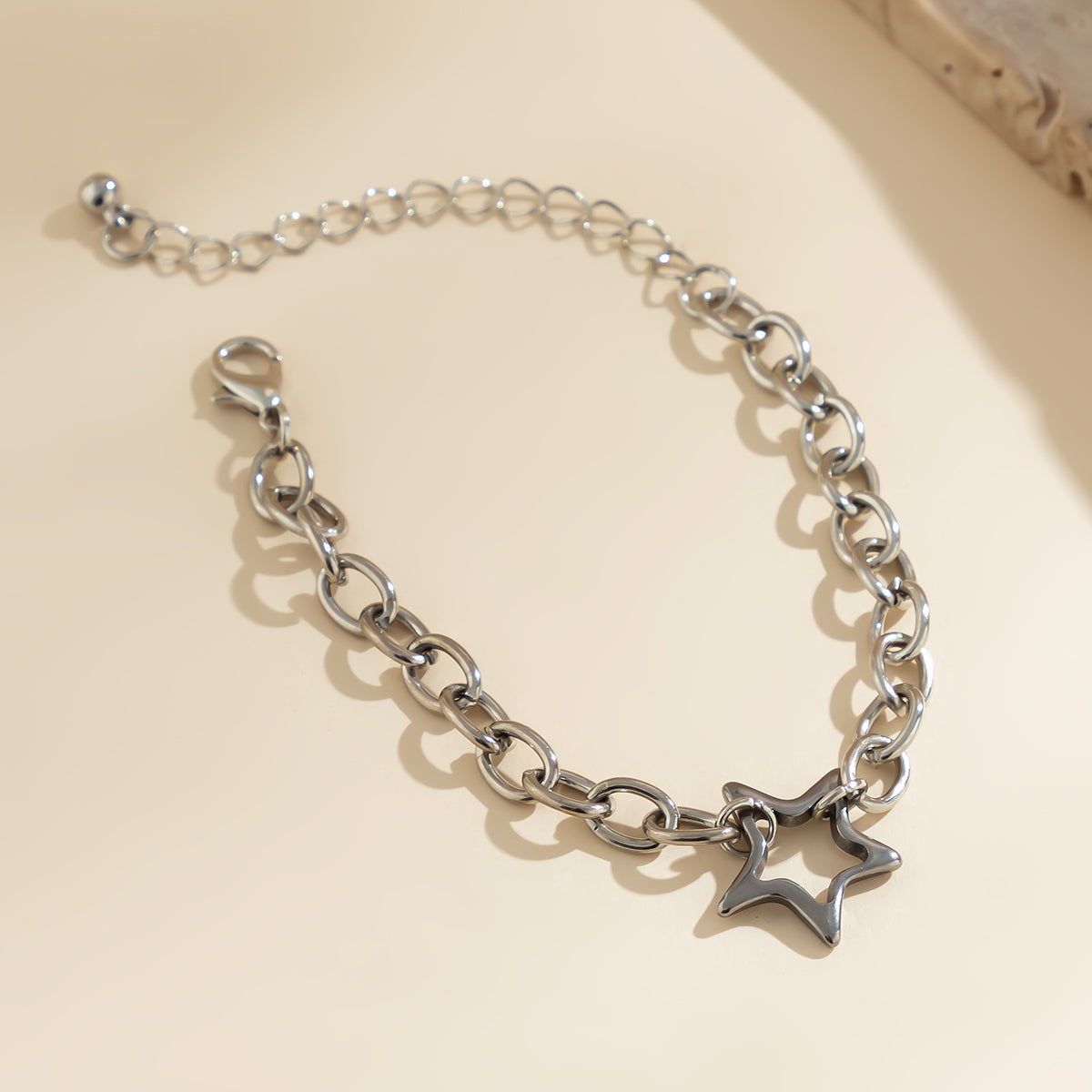 Streetwear Geometric Star Titanium Steel Iron Women's Bracelets