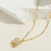 Cute Vintage Style Simple Style Human Heart Shape Crown Stainless Steel Copper 14k Gold Plated Zircon Pendant Necklace In Bulk