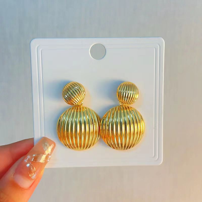 1 Pair Simple Style Water Droplets Alloy Gold Plated Silver Plated Ear Studs