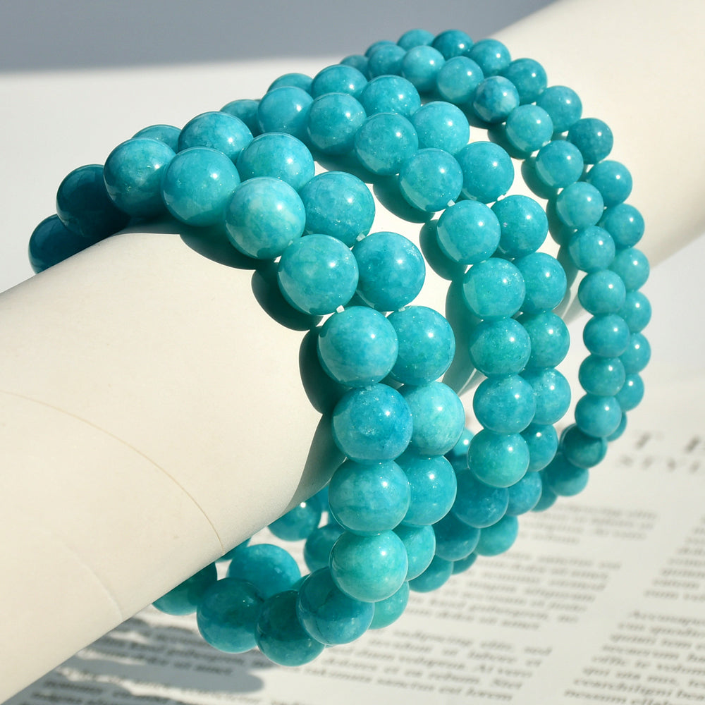 Casual Simple Style Round Natural Stone Beaded Handmade Bracelets