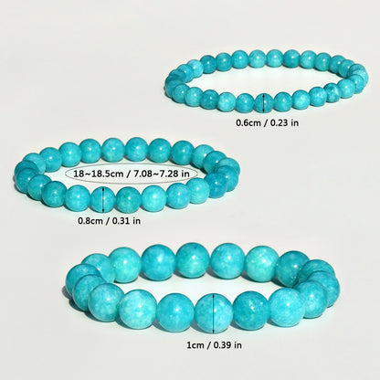 Casual Simple Style Round Natural Stone Beaded Handmade Bracelets