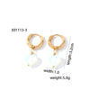 1 Pair Casual Sweet Simple Style Heart Shape Plating Stainless Steel Drop Earrings