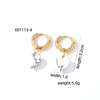 1 Pair Casual Sweet Simple Style Heart Shape Plating Stainless Steel Drop Earrings