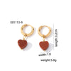 1 Pair Casual Sweet Simple Style Heart Shape Plating Stainless Steel Drop Earrings