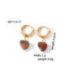 1 Pair Casual Sweet Simple Style Heart Shape Plating Stainless Steel Drop Earrings