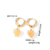 1 Pair Casual Sweet Simple Style Heart Shape Plating Stainless Steel Drop Earrings