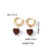 1 Pair Casual Sweet Simple Style Heart Shape Plating Stainless Steel Drop Earrings