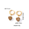 1 Pair Casual Sweet Simple Style Heart Shape Plating Stainless Steel Drop Earrings