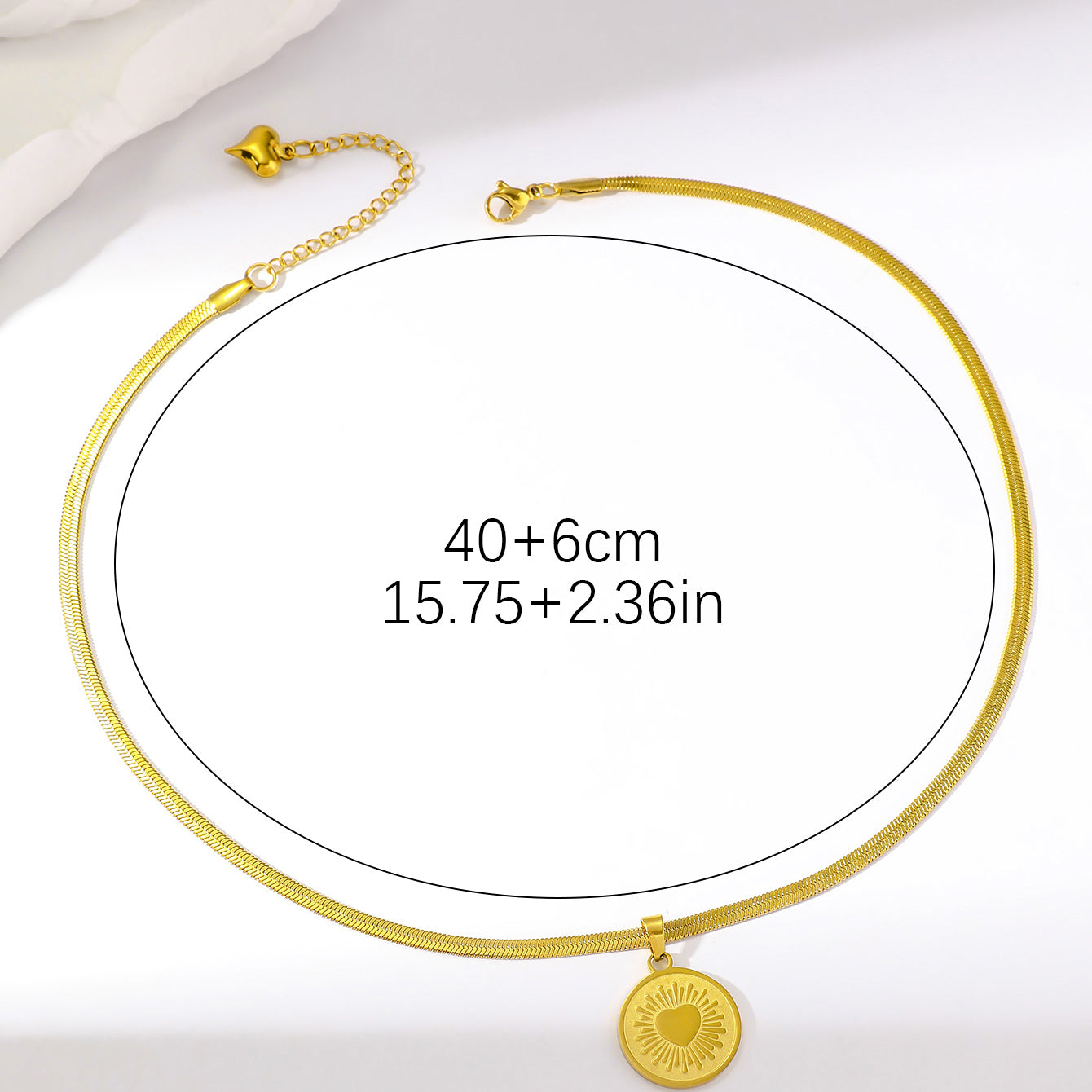 Simple Style Commute Solid Color Stainless Steel Plating 18k Gold Plated Pendant Necklace