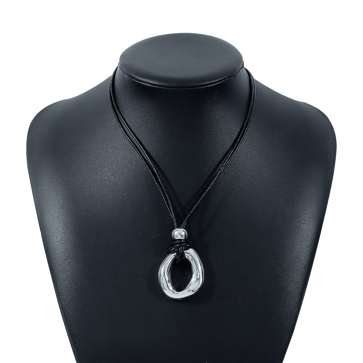 Modern Style Simple Style Irregular Pu Leather Alloy Women's Pendant Necklace