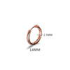 1 Piece Fashion Round Polishing Titanium Steel Hoop Earrings