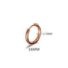 1 Piece Fashion Round Polishing Titanium Steel Hoop Earrings