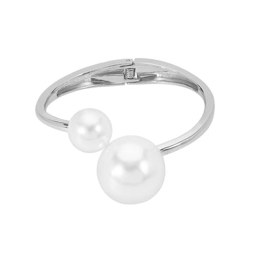 Modern Style Simple Style Round Alloy Inlay Artificial Pearls Women's Bangle