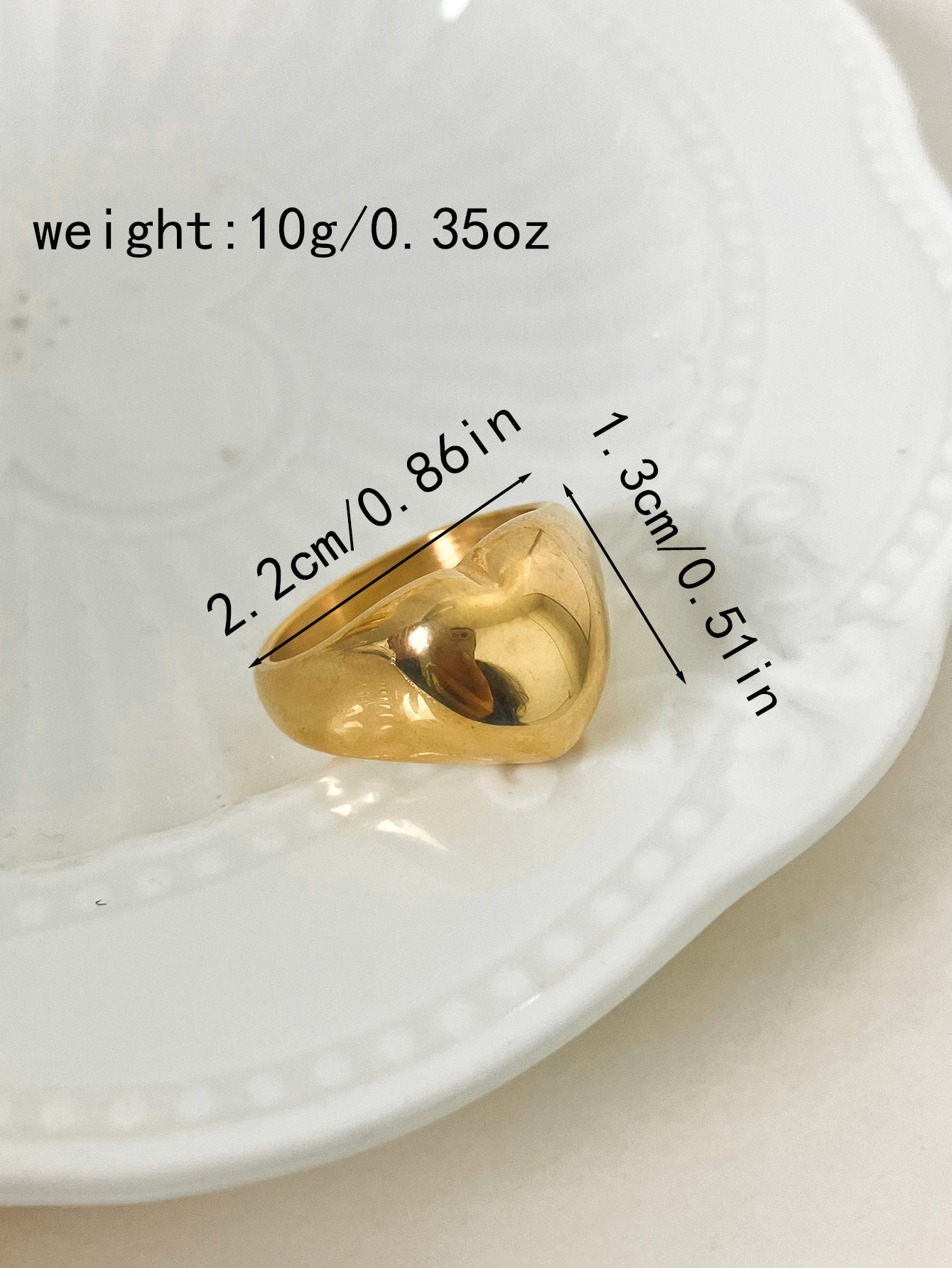 Casual Simple Style Commute Solid Color Stainless Steel Plating Gold Plated Rings