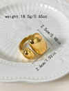 Casual Simple Style Commute Solid Color Stainless Steel Plating Gold Plated Rings