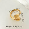 Casual Simple Style Commute Solid Color Stainless Steel Plating Gold Plated Rings