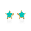 1 Pair Ig Style Simple Style U Shape Water Droplets Rhombus Epoxy Inlay Copper Zircon Earrings