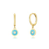 1 Pair Ig Style Simple Style U Shape Water Droplets Rhombus Epoxy Inlay Copper Zircon Earrings