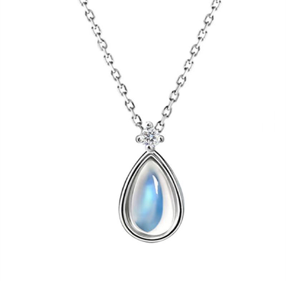 Elegant Lady Simple Style Water Droplets Sterling Silver Plating Silver Plated Pendant Necklace