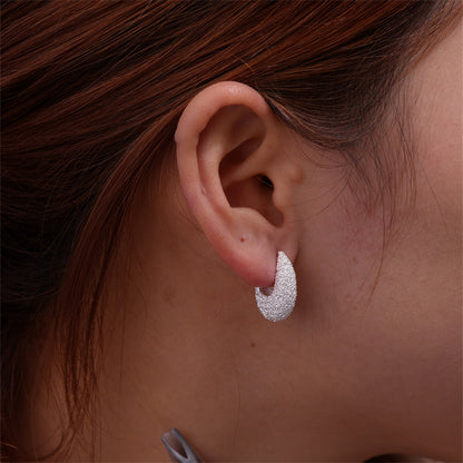 1 Pair Simple Style C Shape Three-dimensional Copper Ear Studs