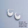 1 Pair Simple Style C Shape Three-dimensional Copper Ear Studs